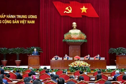 Tại Hội nghị Ban Chấp hành Trung ương Đảng khóa XIII, Trung ương đã thống nhất chỉ đạo quyết liệt, khẩn trương tiếp tục đổi mới, sắp xếp tổ chức bộ máy của hệ thống chính trị tinh gọn, hoạt động hiệu lực, hiệu quả. (Ảnh: Đăng Khoa)