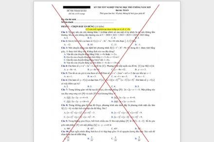 Đề thi đang lan truyền không phải đề tham khảo thi tốt nghiệp 2025