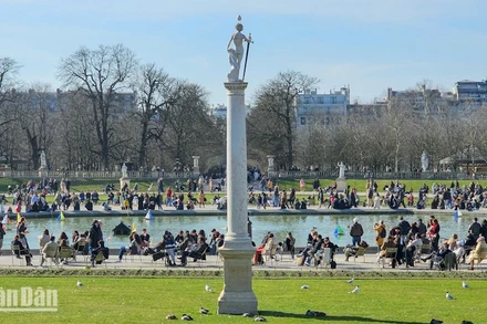 Người dân Pháp thích đến công viên để thư giãn, đọc sách và tận hưởng sự yên bình giữa lòng thành phố. (Ảnh: MINH DUY)