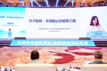 Đại biểu trình bày tham luận tại Hội nghị. (Ảnh: Hồ Quân)