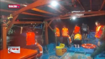 Cứu nạn kịp thời 15 thuyền viên bị chìm tàu