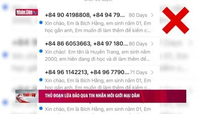 Thủ đoạn lừa đảo qua tin nhắn môi giới mại dâm