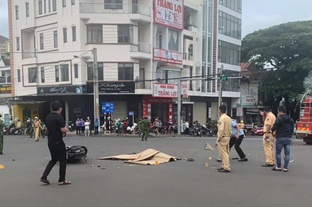 Hiện trường vụ tai nạn.