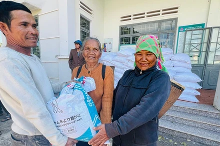 Gạo cứu đói của Chính phủ đã kịp thời đến với người dân Gia Lai trước Tết Nguyên đán 2025.