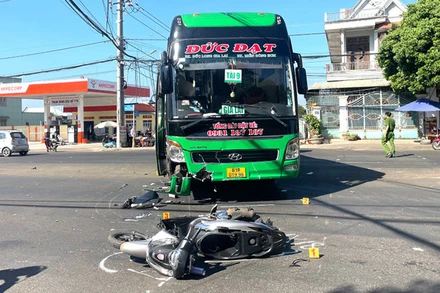 Hiện trường vụ tai nạn.