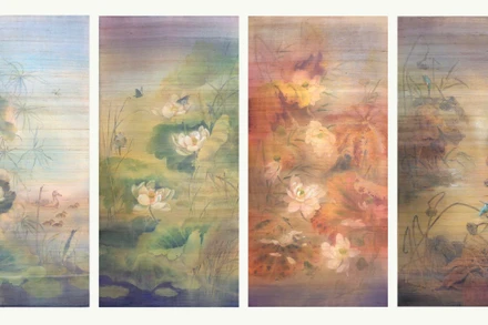 Bộ tranh "Một vòng tiếp nối" của họa sĩ Trương Văn Ngọc.