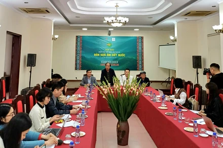 Toàn cảnh họp báo về Ngày thơ Việt Nam lần thứ 22.