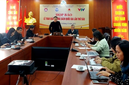 Toàn cảnh họp báo về Giải thưởng Sách quốc gia lần thứ sáu.