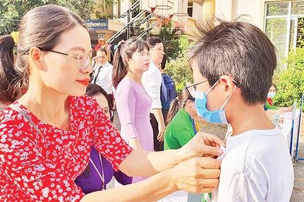 Ngày hội Chào đón khối 6 của Trường THCS Bế Văn Đàn (Hà Nội) là hoạt động thường niên của trường, tạo sự gắn kết yêu thương giữa cô trò, bạn bè... Ảnh trong bài | NGHĨA LÊ