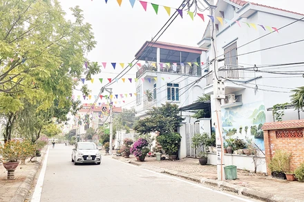 Diện mạo nông thôn mới huyện Đan Phượng ngày càng khang trang, sạch đẹp.