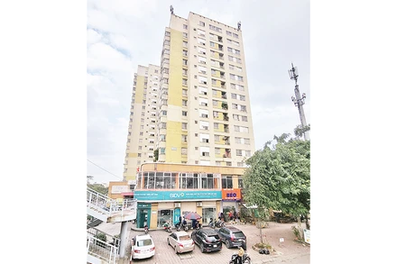 Một chung cư tại phường Kim Liên, quận Đống Đa.