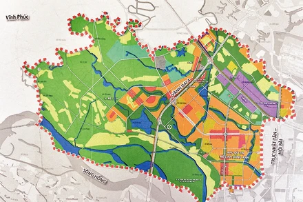 Quy hoạch không gian vùng huyện Mê Linh.