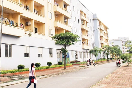 Nhà ở dành cho công nhân tại xã Kim Chung, huyện Đông Anh. (Ảnh NGỌC HÙNG)