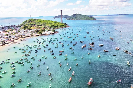 Cáp treo Hòn Thơm, phường An Thới, thành phố Phú Quốc (Kiên Giang).