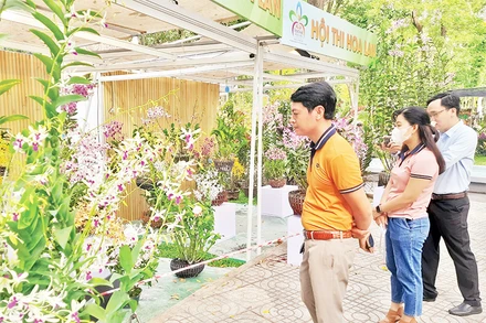 Người dân tham quan tại Festival hoa lan Thành phố Hồ Chí Minh lần thứ 2 năm 2023.