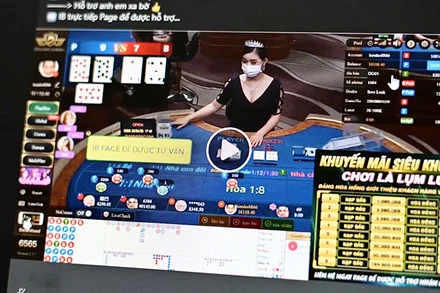 Facebook kiểm soát lỏng lẻo các livestream quảng cáo cờ bạc. (Ảnh chụp màn hình)