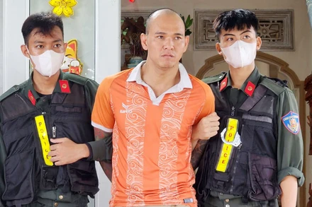 Đối tượng Nguyễn Phi Vũ (tự Vũ “Công”) cầm đầu băng “nông trường” bị bắt. (Ảnh: Công an cung cấp)