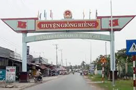 Huyện Giồng Riềng, tỉnh Kiên Giang. (Ảnh: Cổng thông tin điện tử tỉnh Kiên Giang)