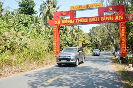 Lộ giao thông nông thôn xã Bình An, huyện Kiên Lương.