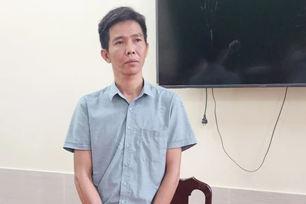 Bị can Trần Quốc Anh, công chức địa chính-xây dựng xã Bãi Thơm.