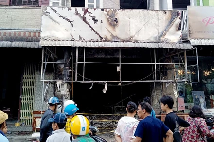 Hiện trường vụ cháy. 