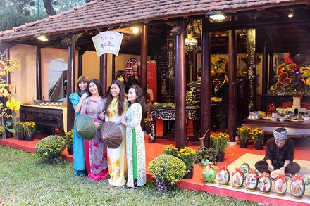 Không gian Tết nhà Việt miền nam. (Ảnh Thế Anh)