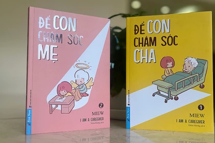 Bìa bộ sách "Để con chăm sóc cha-mẹ".