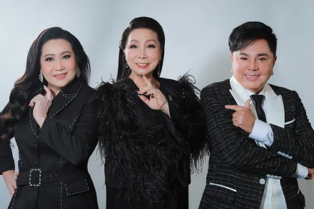 Nghệ sĩ Nhân dân Bạch Tuyết cùng hai nghệ sĩ Thanh Hằng, Châu Thanh sẽ đồng hành xuyên suốt chương trình. (Ảnh do Ban Tổ chức cung cấp)