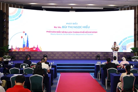 Phó Giám đốc Sở Du lịch Thành phố Hồ Chí Minh Bùi Thị Ngọc Hiếu phát biểu tại hội thảo.