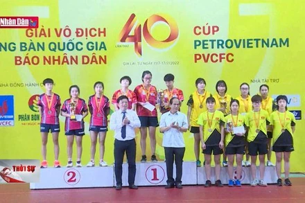 Bế mạc Giải vô địch bóng bàn quốc gia Báo Nhân Dân lần thứ 40