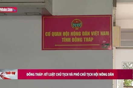 Đồng Tháp Kỷ luật Chủ tịch và Phó Chủ tịch Hội Nông dân