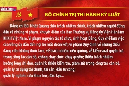 Cảnh cáo Chủ tịch Viện Hàn lâm Khoa học xã hội