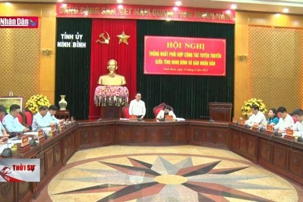 Tổng Biên tập Báo Nhân Dân làm việc tại Ninh Bình