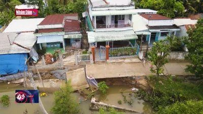 Đồng bằng Sông Cửu Long báo động sạt lở bờ sông, đê biển