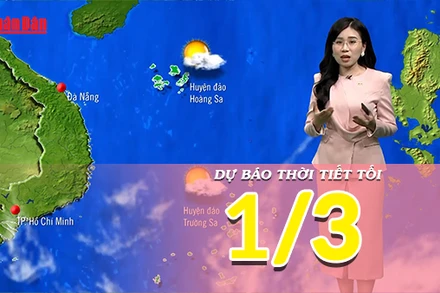 [Video] Dự báo thời tiết tối 1/3/2025