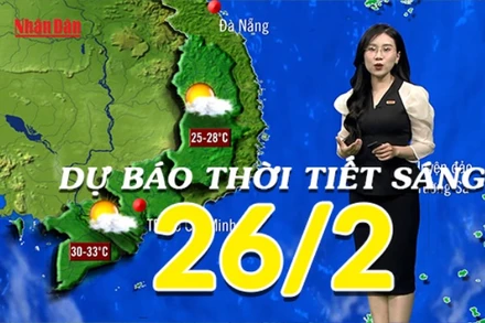 [Video] Dự báo thời tiết sáng 26/2