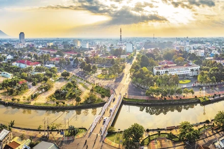 Một góc thành phố Tây Ninh. (Ảnh: ĐỨC AN)