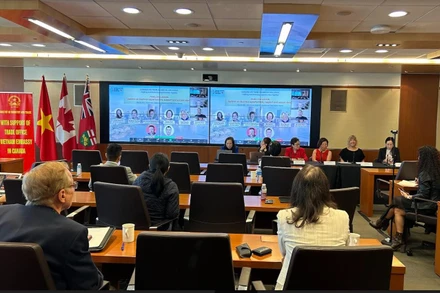 Quang cảnh buổi đối thoại. (Ảnh: TTXVN)