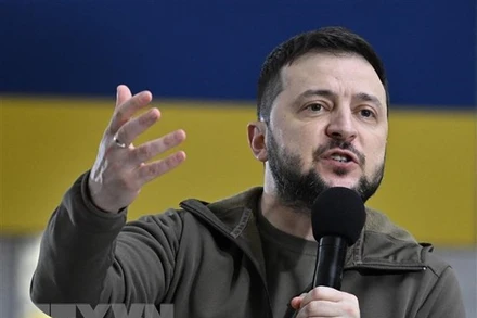 Tổng thống Ukraine Volodymyr Zelensky. (Ảnh: AFP/TTXVN)