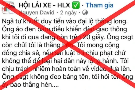 Thông tin "người đàn ông tự ý chỉnh đèn tín hiệu giao thông" là thất thiệt, không có cơ sở. 