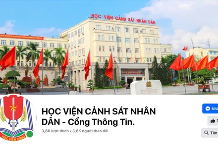 Giao diện của một tài khoản giả mạo Học viện Cảnh sát nhân dân. (Ảnh chụp màn hình)
