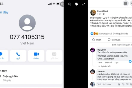 Cảnh báo về hình thức lừa đảo xuất hiện tại Hà Nội trên một diễn đàn lớn về giáo dục. (Ảnh chụp màn hình)