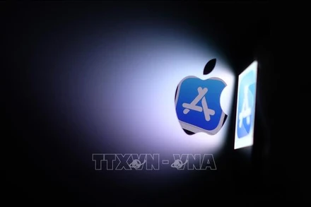Biểu tượng App store của Apple. (Ảnh: AFP/TTXVN)