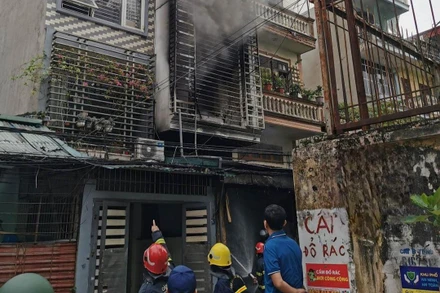 Hiện trường ngôi nhà bị cháy. (Ảnh người dân cung cấp)