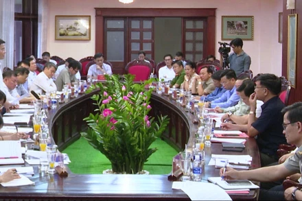 Quang cảnh buổi làm việc giữa Đoàn công tác Bộ Tư pháp với tỉnh Đắk Nông. 