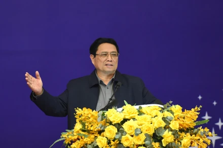 Thủ tướng Phạm Minh Chính phát biểu tại buổi làm việc. (Ảnh: Trần Hải)