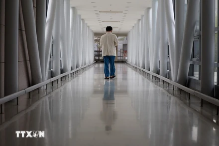 Cảnh vắng vẻ tại một bệnh viện ở Seoul, Hàn Quốc ngày 10/4/2024. (Ảnh: YONHAP/TTXVN).