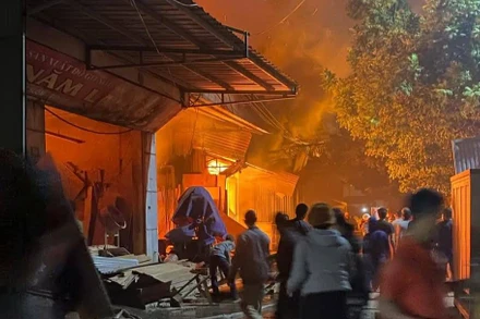 Hiện trường vụ cháy.