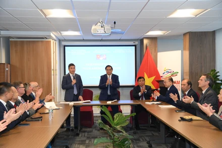 Thủ tướng Chính phủ Phạm Minh Chính tại cuộc gặp mặt thân mật với các bạn bè Hoa Kỳ.