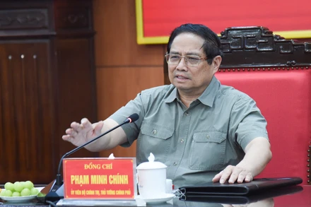 Thủ tướng Phạm Minh Chính phát biểu chỉ đạo tại buổi làm việc.